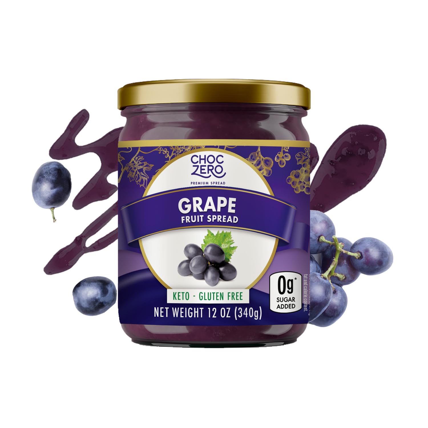 Amazon.com : ChocZero Keto Grape Jam, No Added Sugar Fruit Spread